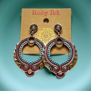 Country western Earrings made by Ruby Rd. NWT